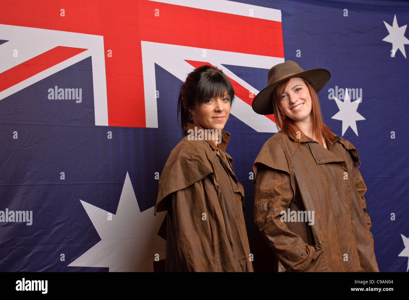 Entusiasmo en el Día de Australia Foto de stock
