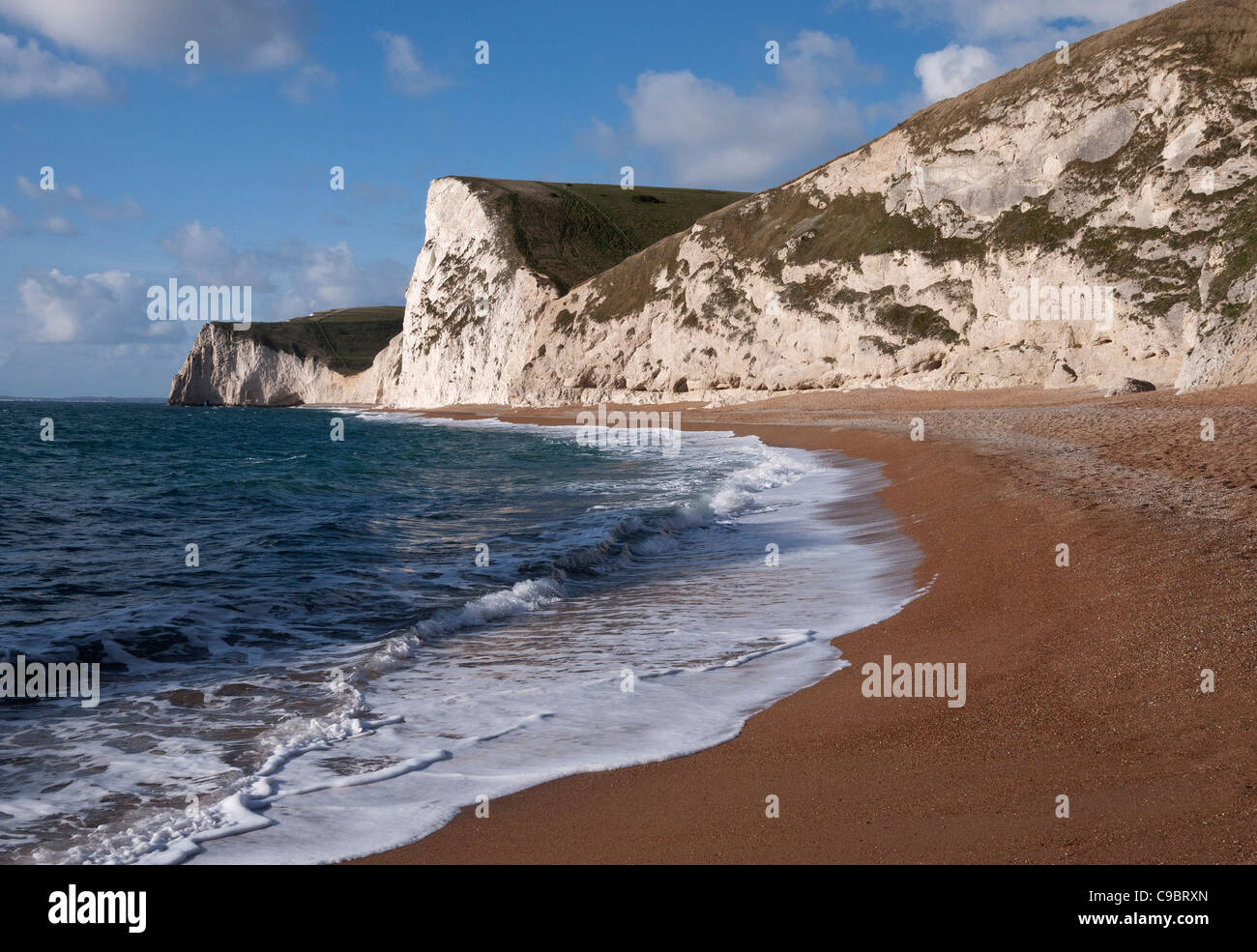 Costa Jurásica, Jefe Swyre y Bat en la cabeza, West Lulworth, Dorset, Inglaterra, Reino Unido. Foto de stock