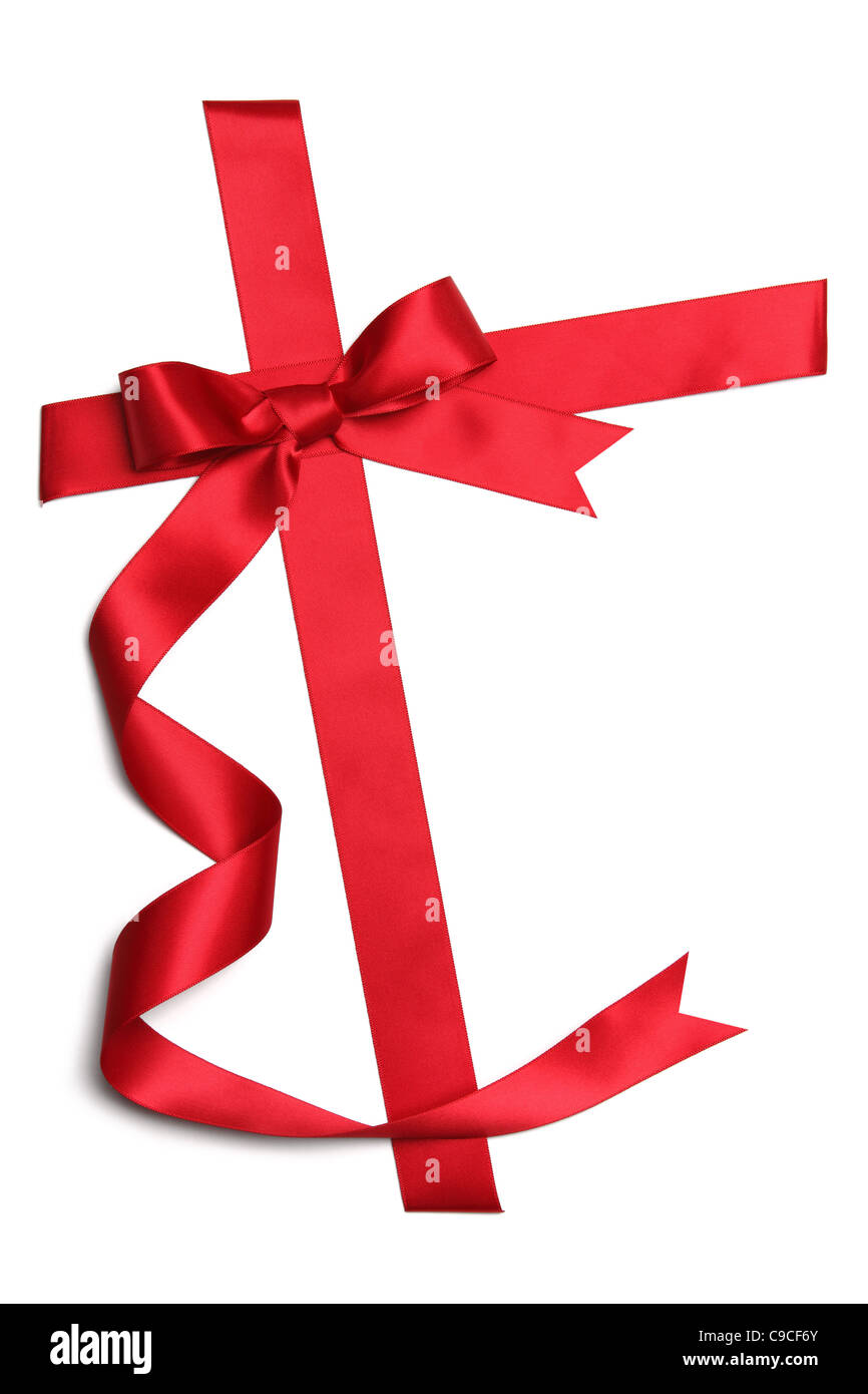 regalo, cinta roja, lazo rojo, lazo Fotografía de stock - Alamy