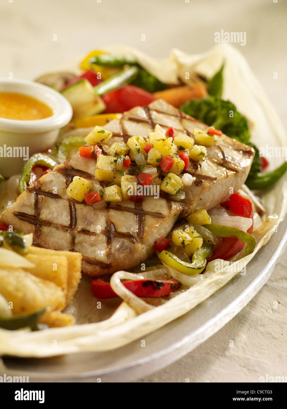 El mahi mahi a la parrilla Fotografía de stock Alamy