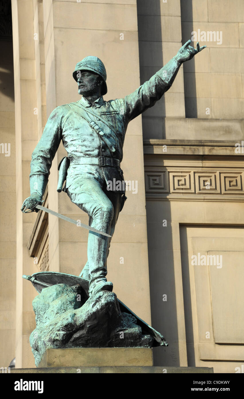 El Mayor General William Earle estatua, Liverpool, Merseyside, Inglaterra, Reino Unido Foto de stock