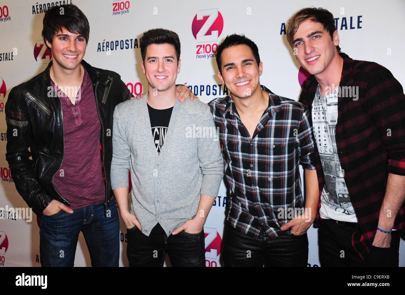 James Maslow Logan Henderson Carlos Pena Jr Kendall Schmidt Big Time Rush En La Asistencia Para Z100 S Jingle Ball 11 Concierto El Madison Square Garden Msg Nueva York Ny 9 De Diciembre