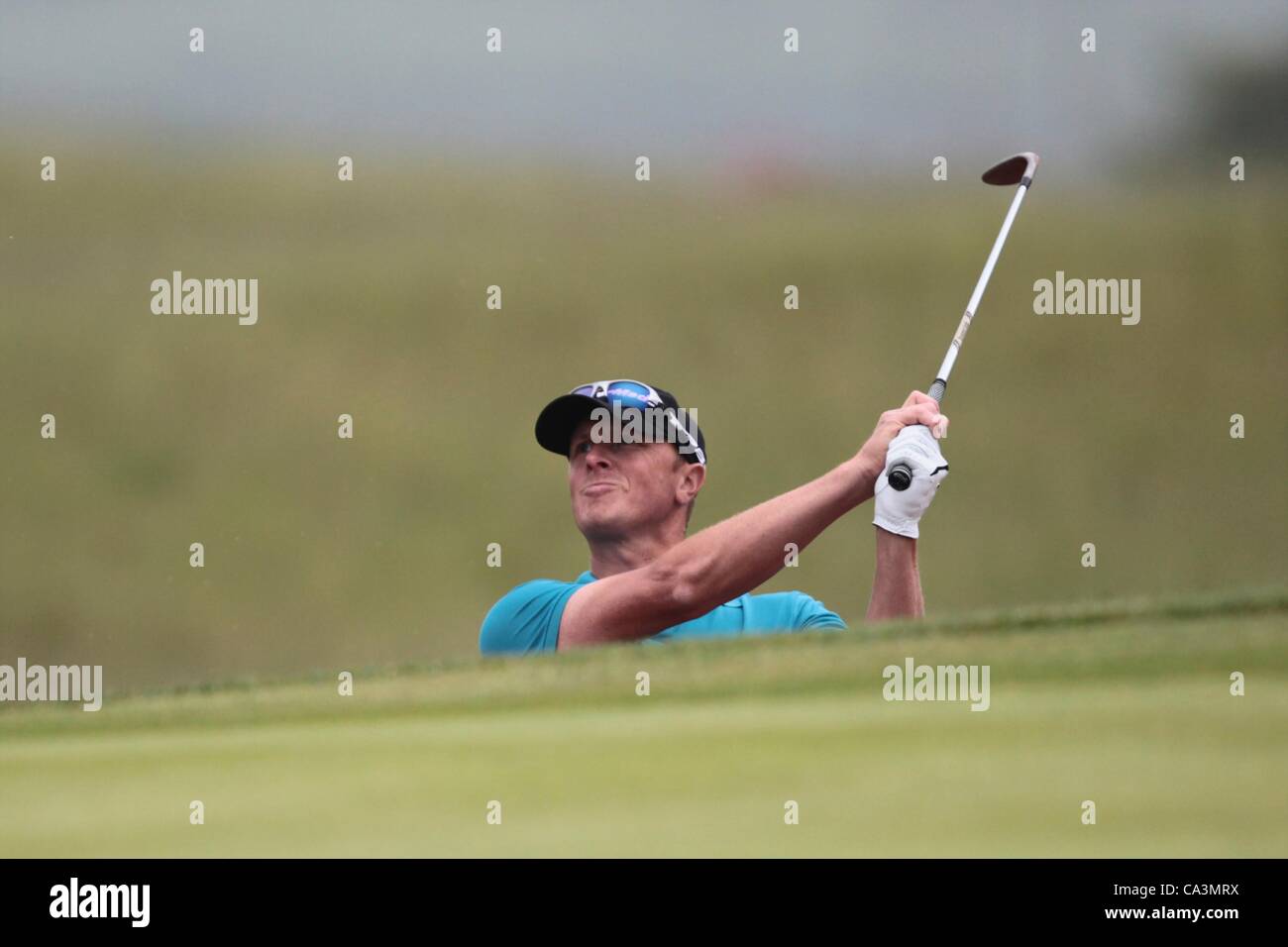 02.06.2012 Newport Gales. Fredrik Andersson-Hed (SWE) en acción el día 3 de ISPS Handa Gales abierto de Celtic Manor. Foto de stock