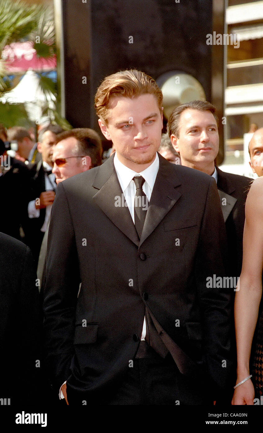 Mayo 17, 2003; Cannes , RIVIERA FRANCESA, Francia; Leonardo Dicaprio en Gangs of New York Premiere obligatorio crédito: Foto por Frederic Injimbert/ZUMA Press. (©) Copyright 2003 por Frederic Injimbert Foto de stock