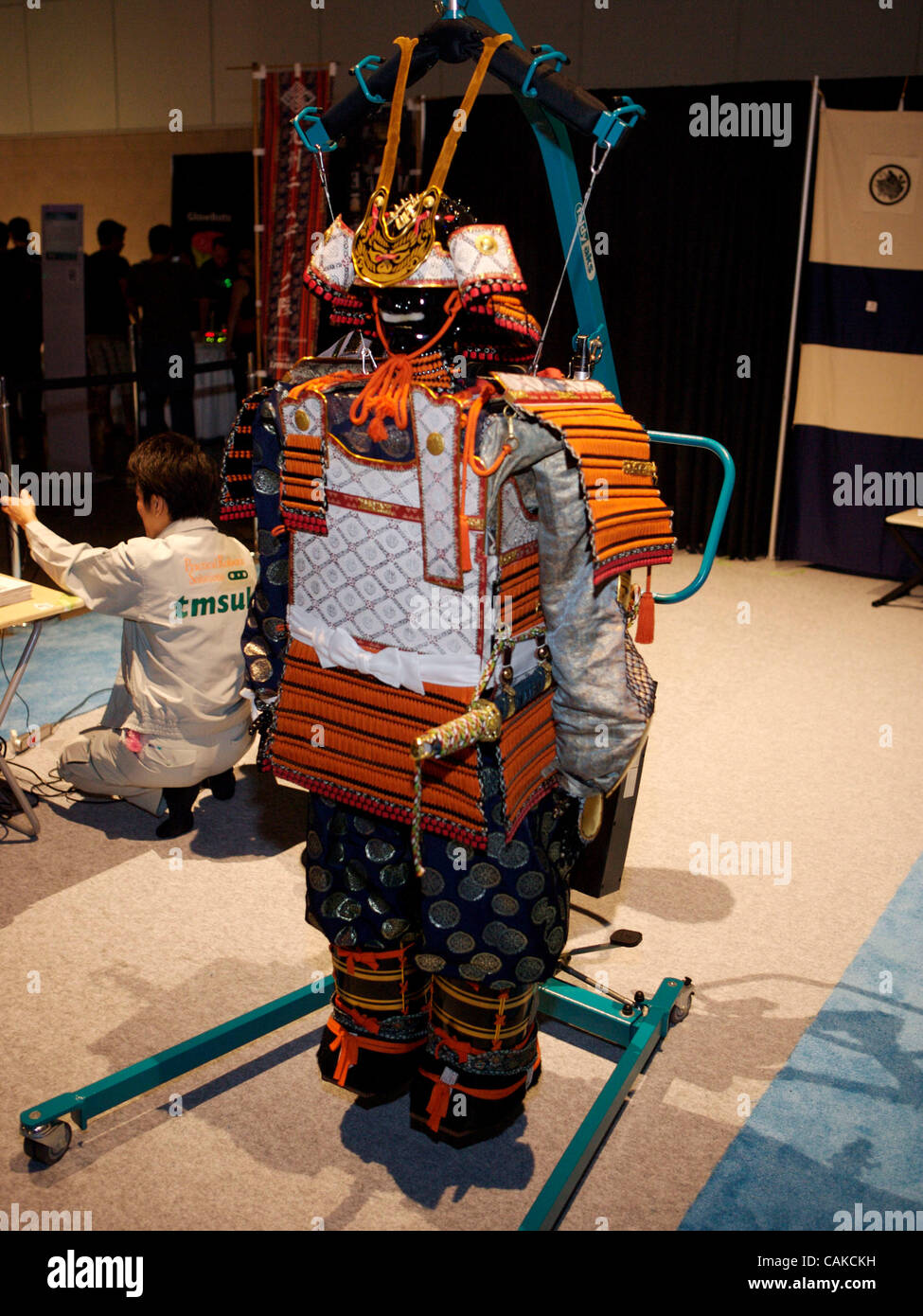 Kiyomori Samurai , Timsuk Robot en la pantalla durante el Wired Nextfest'Ñ¢  en el Centro de Convenciones de Los Ángeles el 14 de septiembre, 2007  Fotografía de stock - Alamy