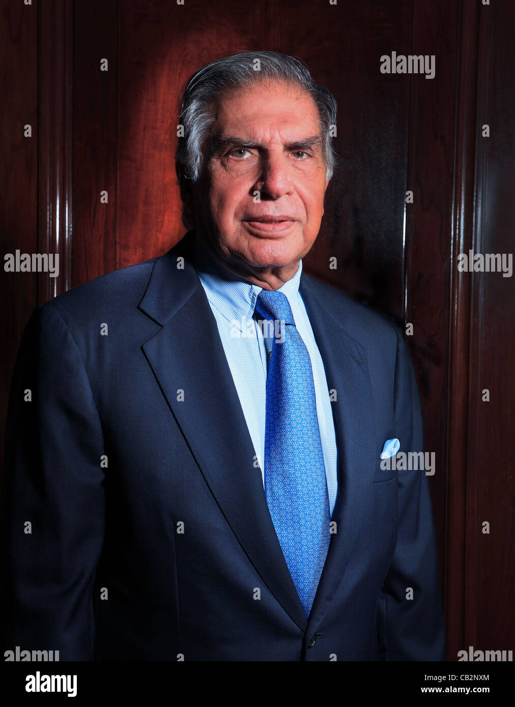 Mayo16,2012 - Mumbai, India : Retrato de Rata industrial indio Tata, Presidente de Tata empire en la Bombay House, el Tata grupos sede en Mumbai. (Subhash Sharma) Foto de stock