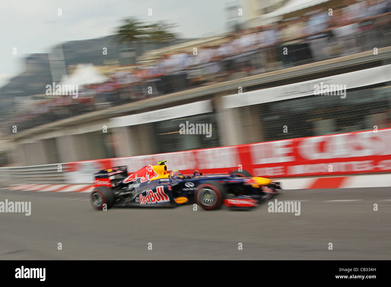 27.05.2012. Monte Carlo, Monaco Grand Prix de F1 Mark Webber - Ganador de Monaco Grand durante la carrera Foto de stock