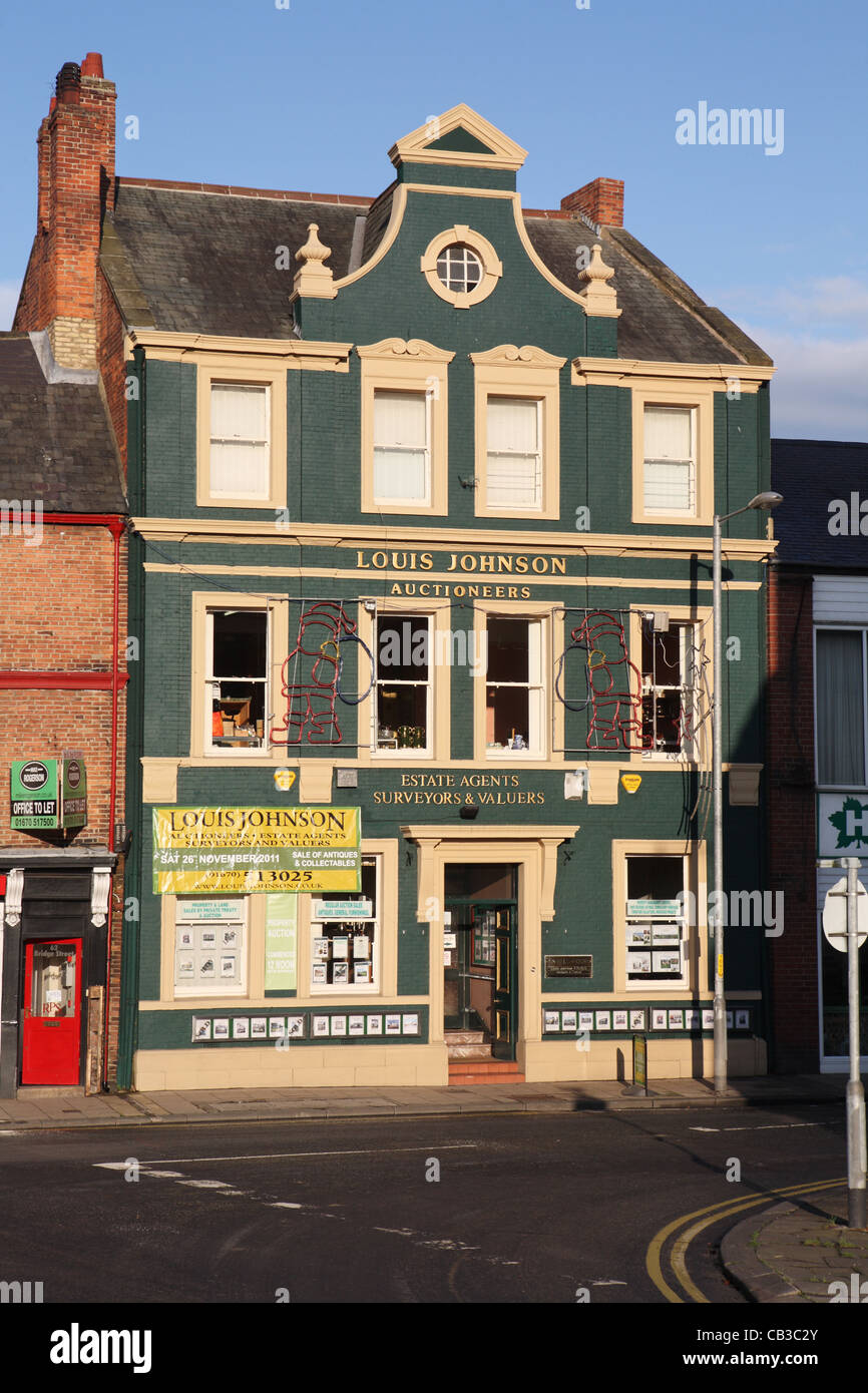 La casa de subastas de Louis Johnson subastadores, Morpeth, al noreste de Inglaterra, Reino Unido. Foto de stock