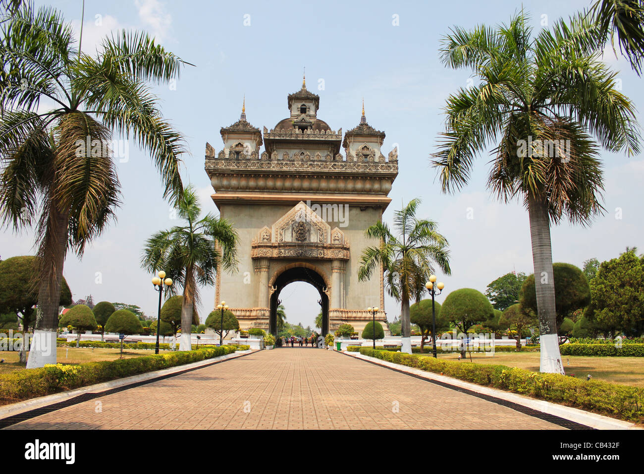 Arquitectura francesa, Vientiane, República Democrática Popular Lao. Foto de stock