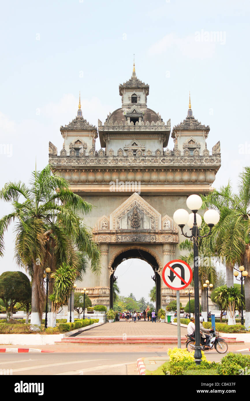 Arquitectura francesa, Vientiane, República Democrática Popular Lao. Foto de stock