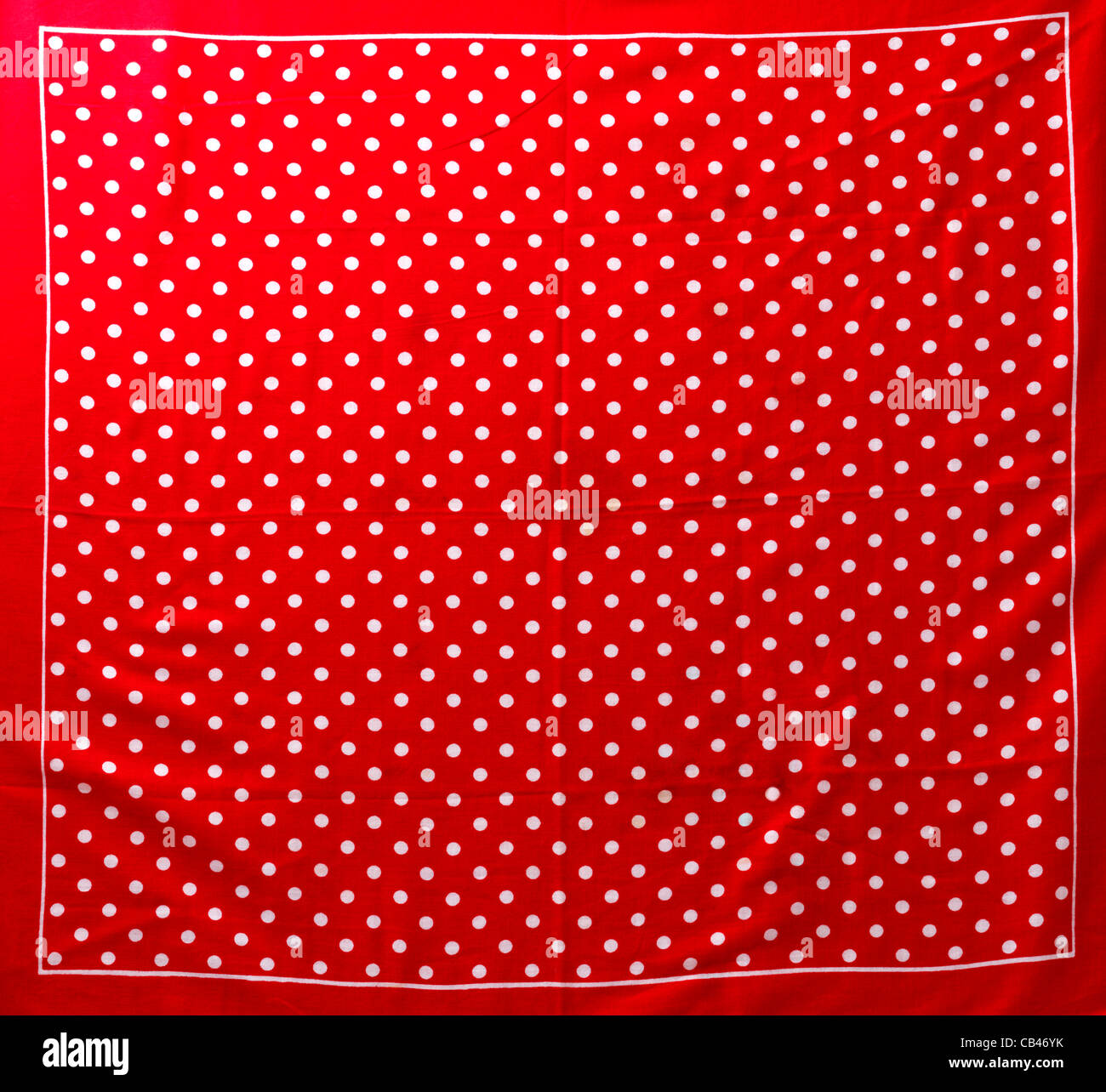 Pañuelo rojo con lunares blancos Fotografía stock Alamy