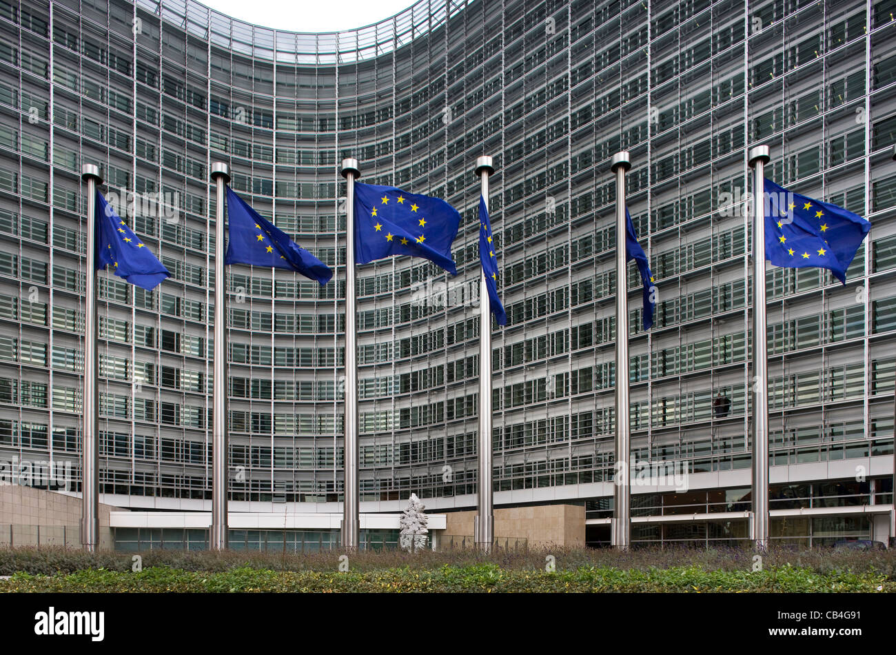 El edificio Berlaymont, sede de la Comisión Europea en Bruselas, Bélgica Foto de stock