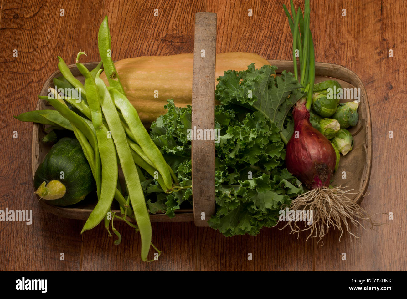 Verduras frescas de trug Foto de stock