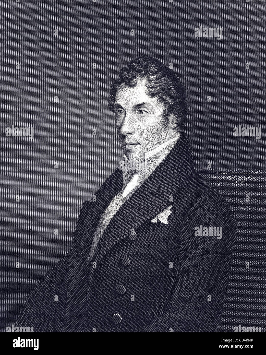 George Hamilton-Gordon Earl de Aberdeen 4KG KT FRS PC (1784 - 1860) fue un político conservador escocés y Primer Ministro Foto de stock