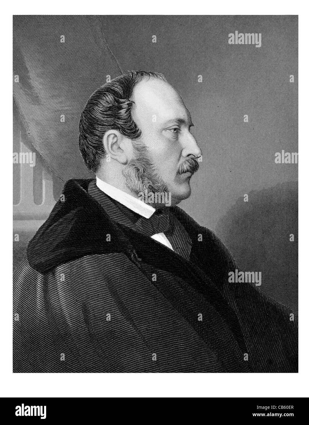 Retrato Príncipe Consorte Alberto de Saxe-Coburg Gotha Francisco Augusto Charles Emmanuel Reina Victoria la abolición de la esclavitud Foto de stock