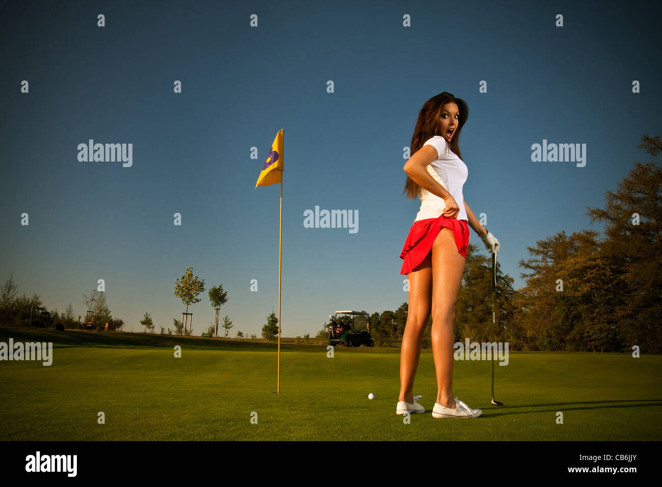 Derritiendo Sureste Interpersonal chica sexy golf Fotografía de stock - Alamy