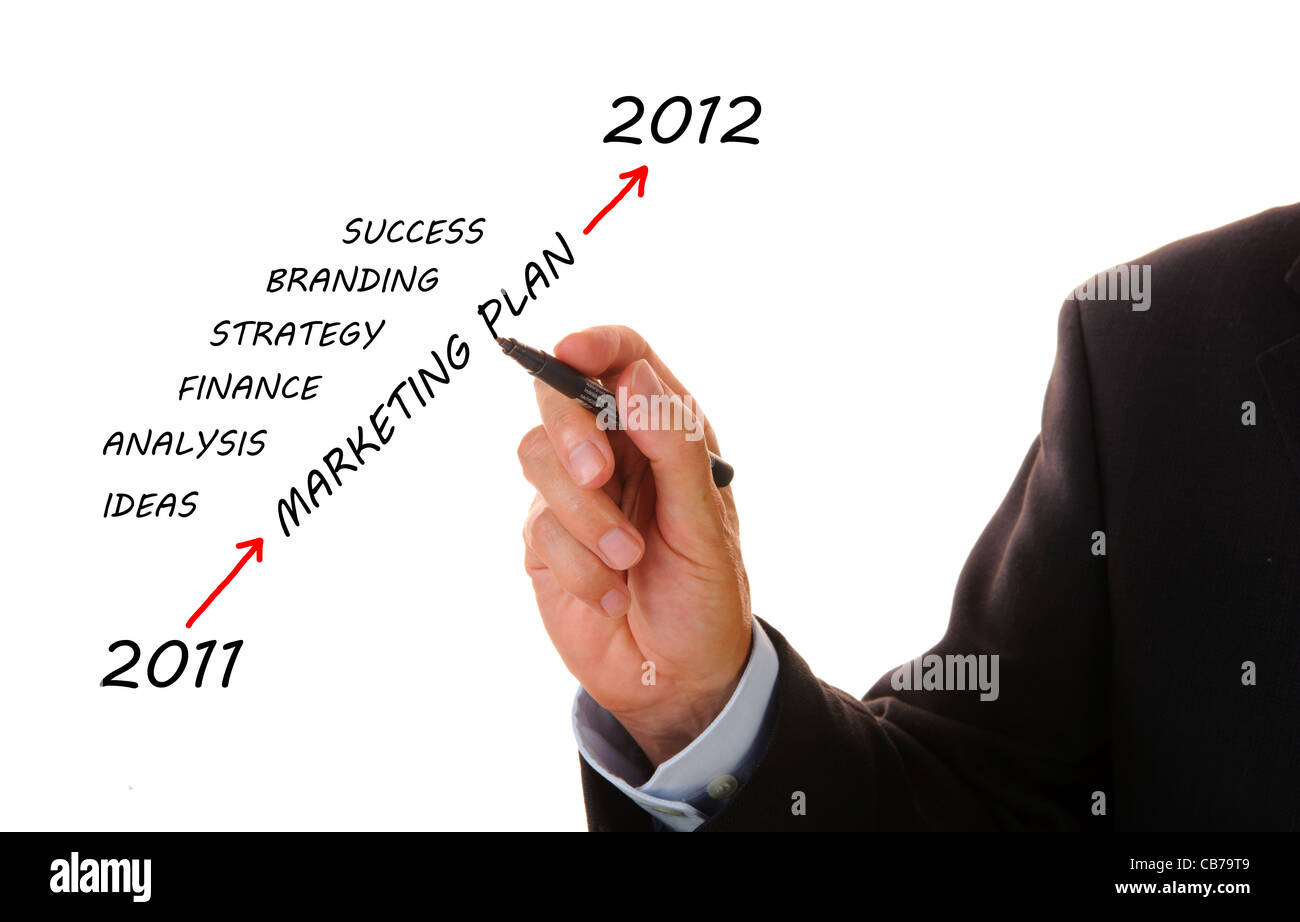 Plan de negocios, desde 2011 a 2012 Foto de stock