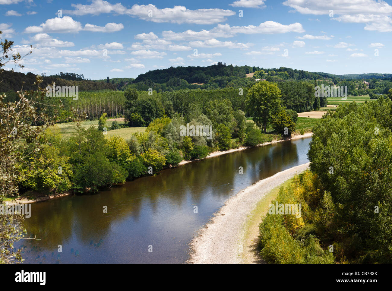 Río Dordogne, Francia en verano Foto de stock