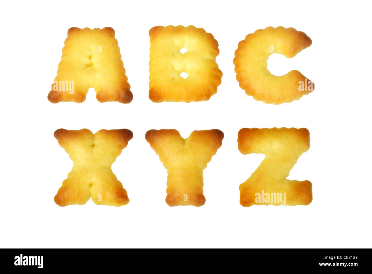 ABC XYZ alfabeto cookies Foto de stock