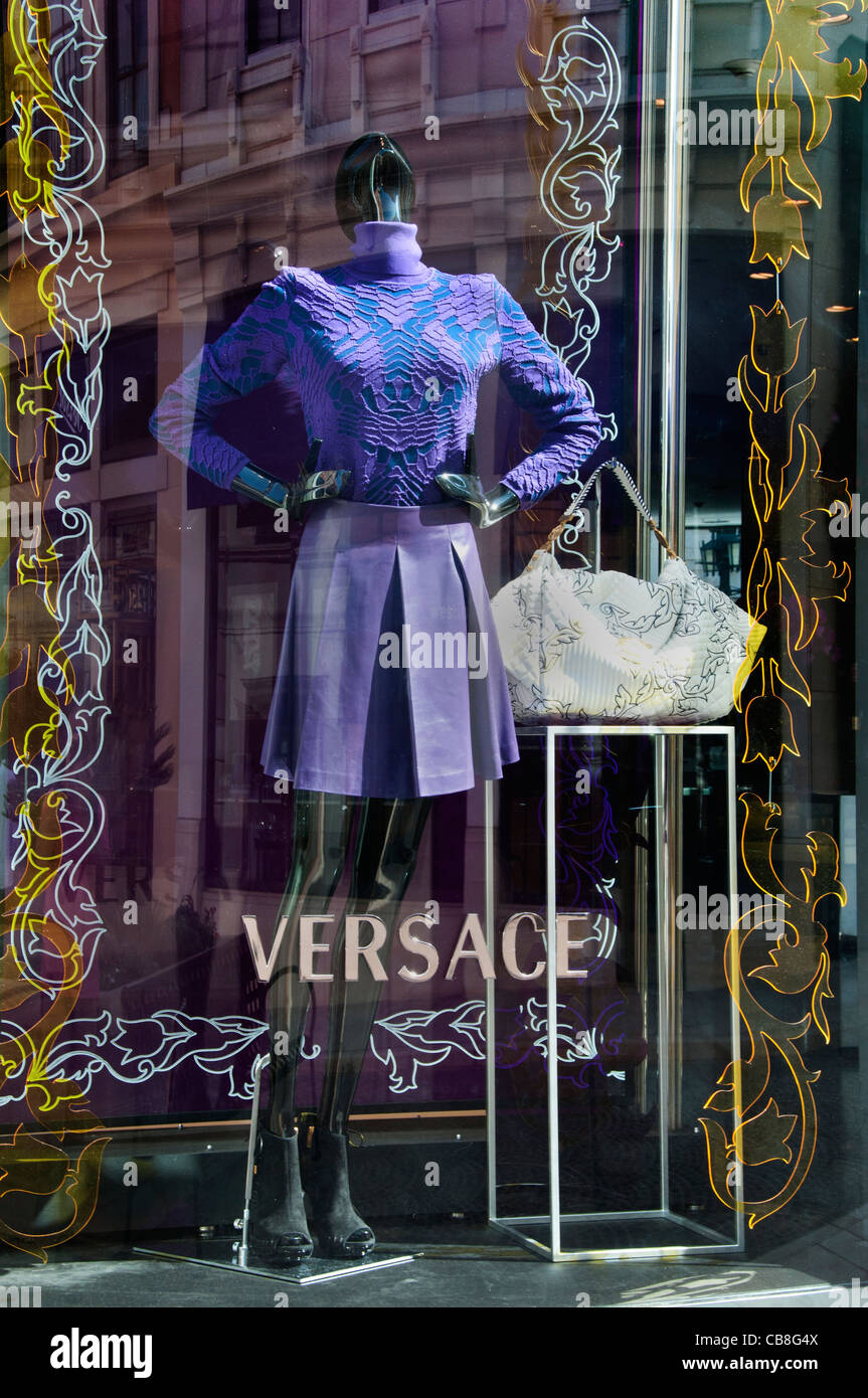 Versage tiendas boutiques de Rodeo Drive en Beverly Hills en Los Ángeles California Estados Unidos Foto de stock