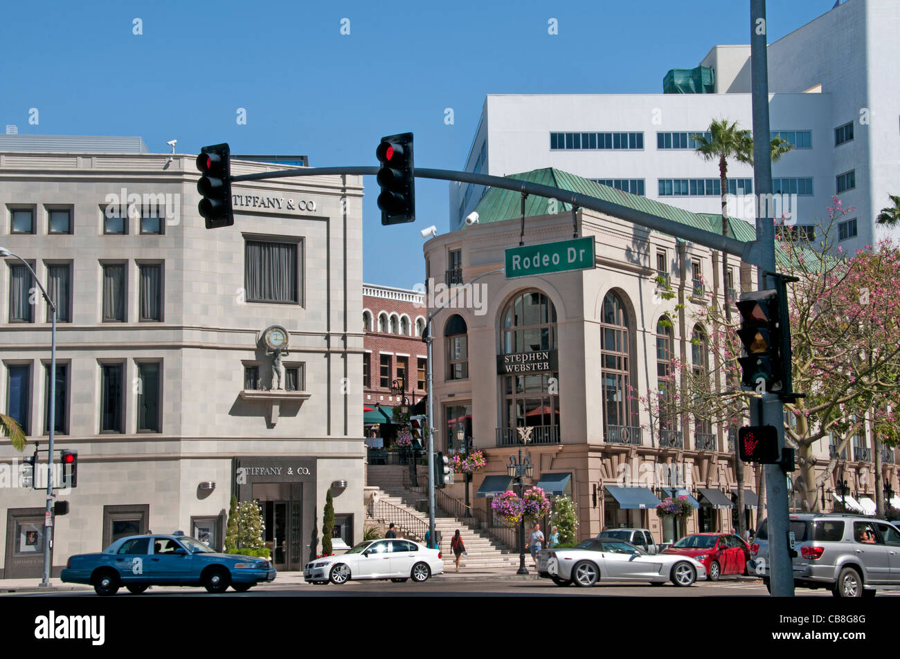 Tiffany & Co tiendas boutiques de Rodeo Drive en Beverly Hills en Los Ángeles California Estados Unidos Foto de stock