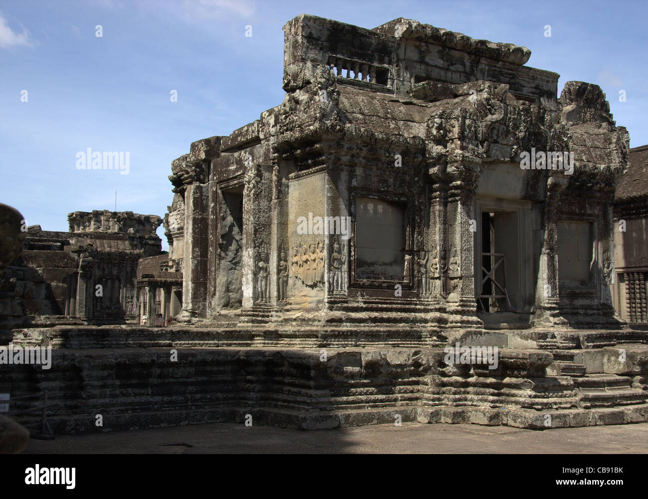 Los edificios del templo de Angkor Wat, Camboya Foto de stock