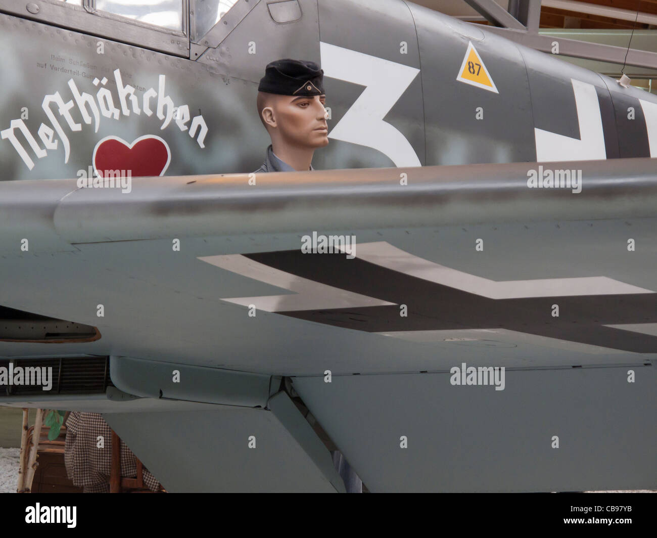 Muñeco que representa un alemán WW2, además de su piloto luchador en un  museo, Alemania Fotografía de stock - Alamy