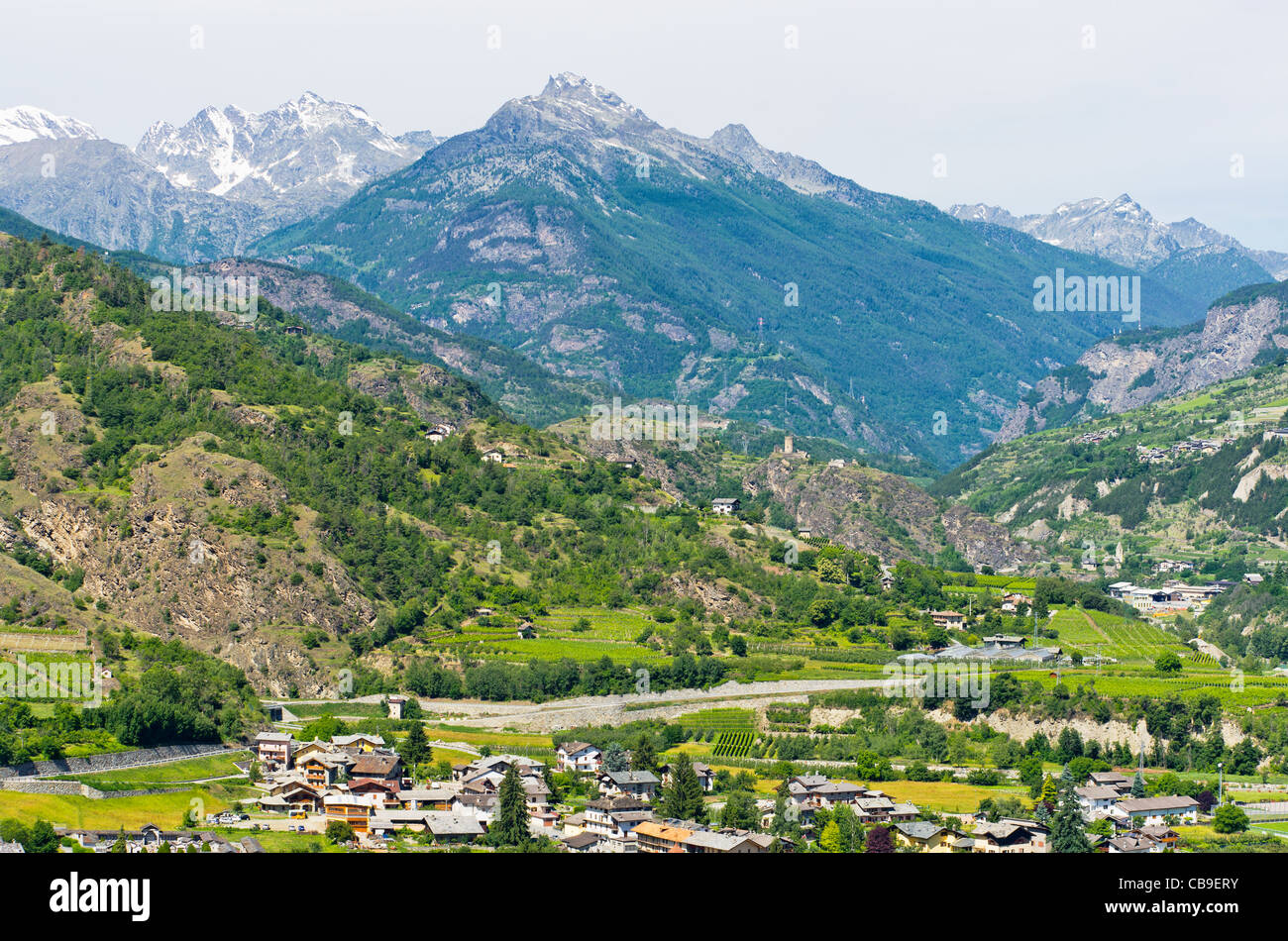 El Valle de Aosta. Italia Foto de stock