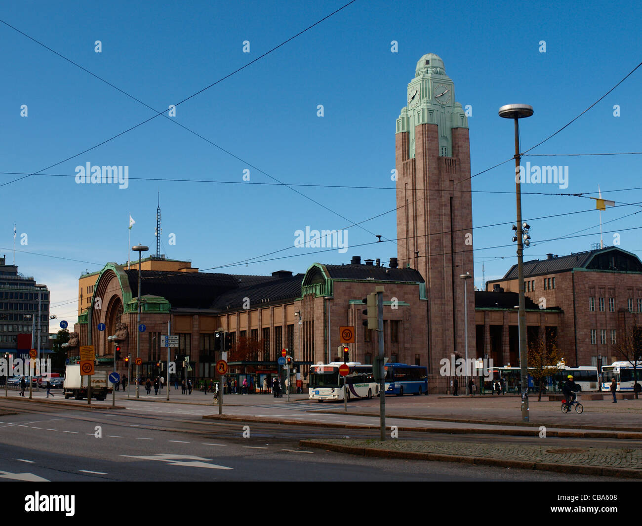 Estación de ferrocarril de Helsinki Foto de stock