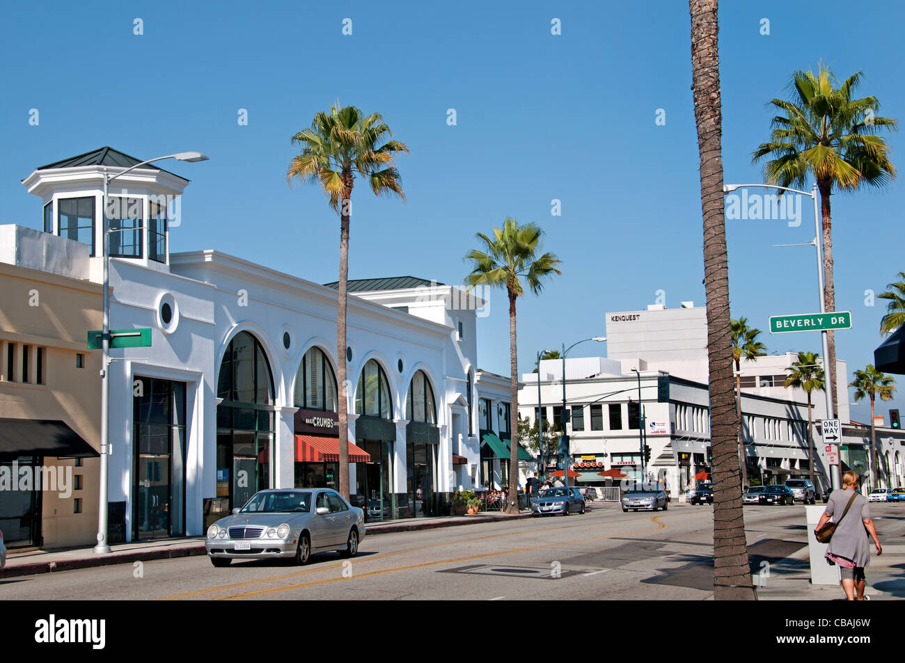 Tiendas boutiques de Rodeo Drive en Beverly Hills en Los Ángeles California Estados Unidos Foto de stock