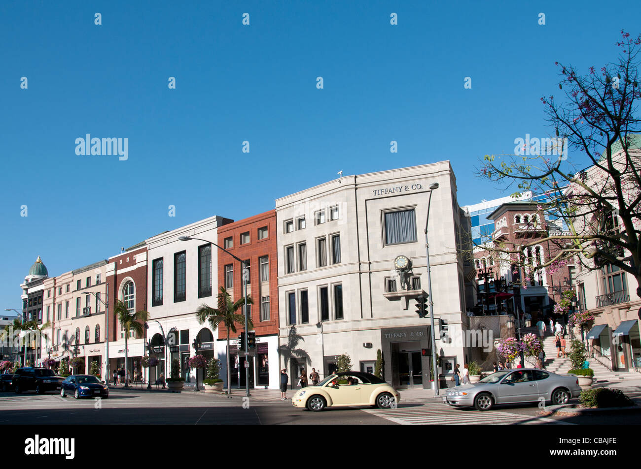 Tiffany joyería tiendas boutiques de Rodeo Drive en Beverly Hills en Los Ángeles California Estados Unidos Foto de stock