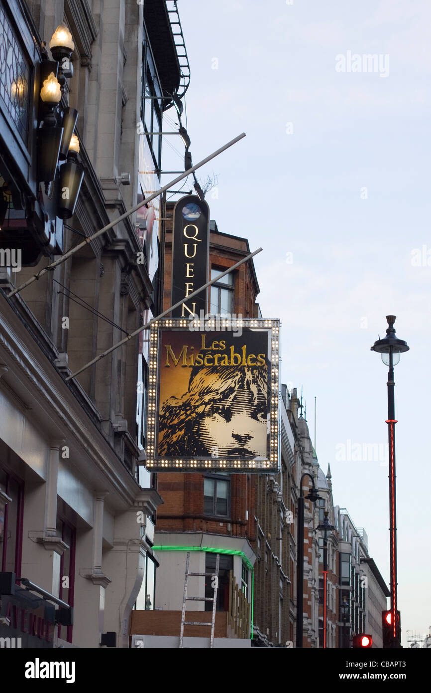 Los Miserables en el Queens Theatre de Londres Foto de stock