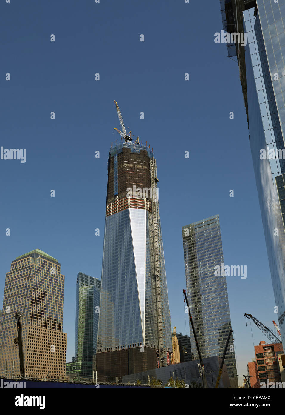 Freedom Tower o torre uno, en Ground Zero, el World Trade Center, Nueva York Foto de stock