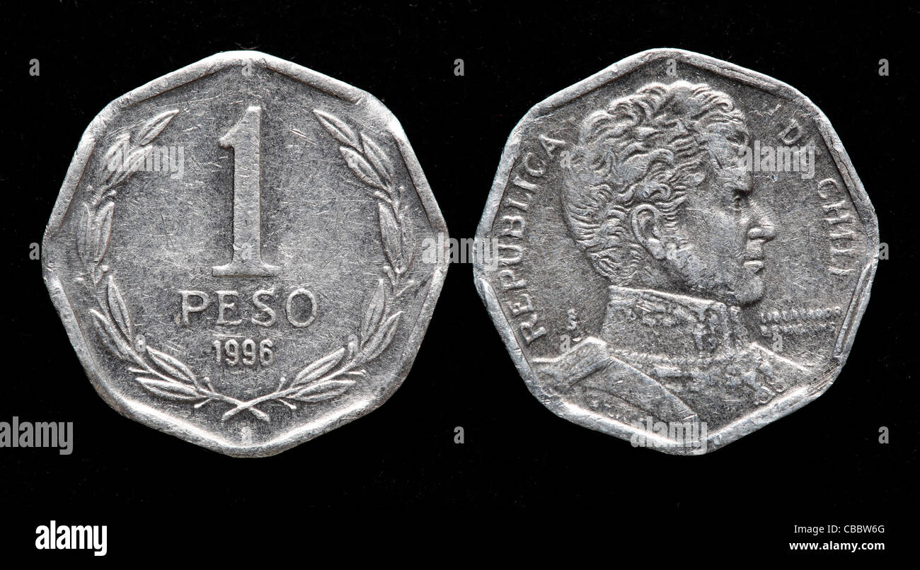 1 Peso moneda, Chile, 1996 Fotografía de stock Alamy 1 Peso moneda, Chile, 1996 Fotografía de stock Alamy