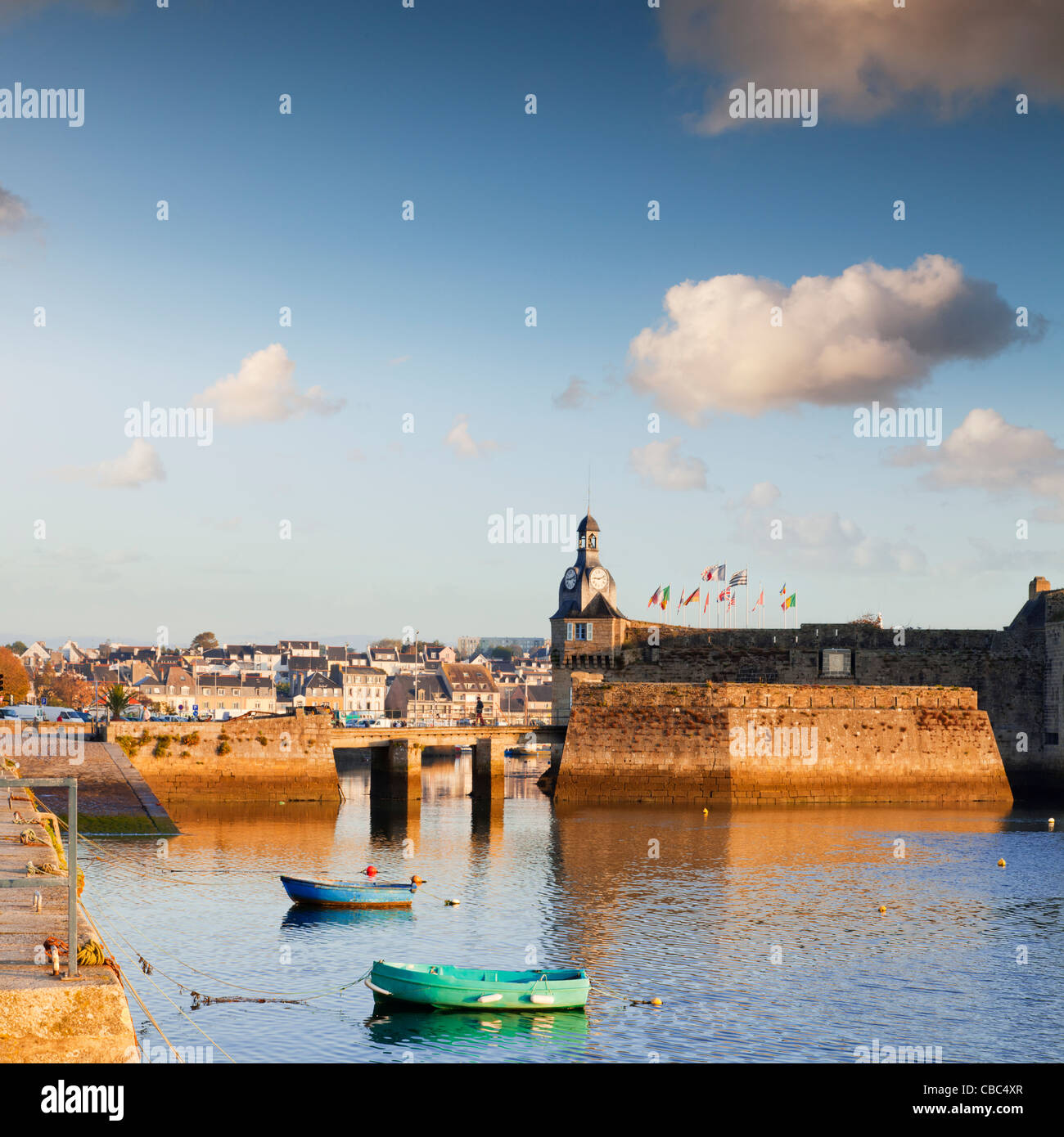 Bretaña Francia Concarneau Sunrise Foto de stock