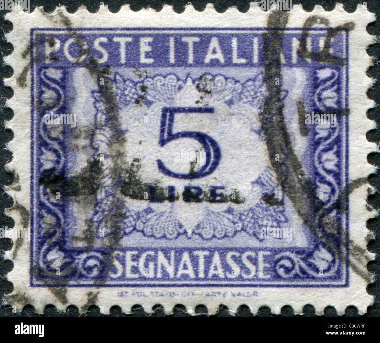 Estampillas postales italianas de Italia 1946 sobreimpresas A.M.G.V.G marca postal de vuelo 