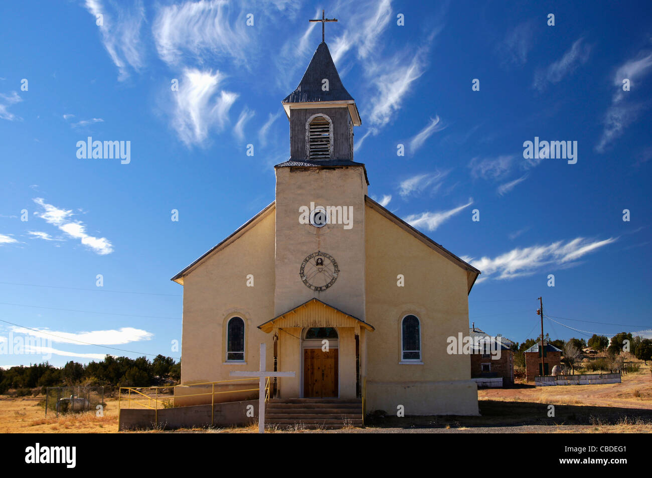 Iglesia del Sagrado Corazón de Jesús dilia new mexico nm catedral coro chantry capilla santuario santuario sacellum misión Foto de stock