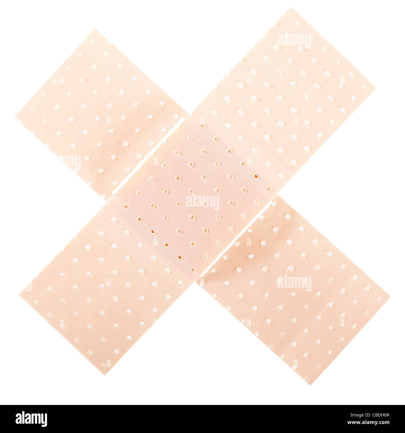 Band Aid venda en forma de cruz Foto de stock