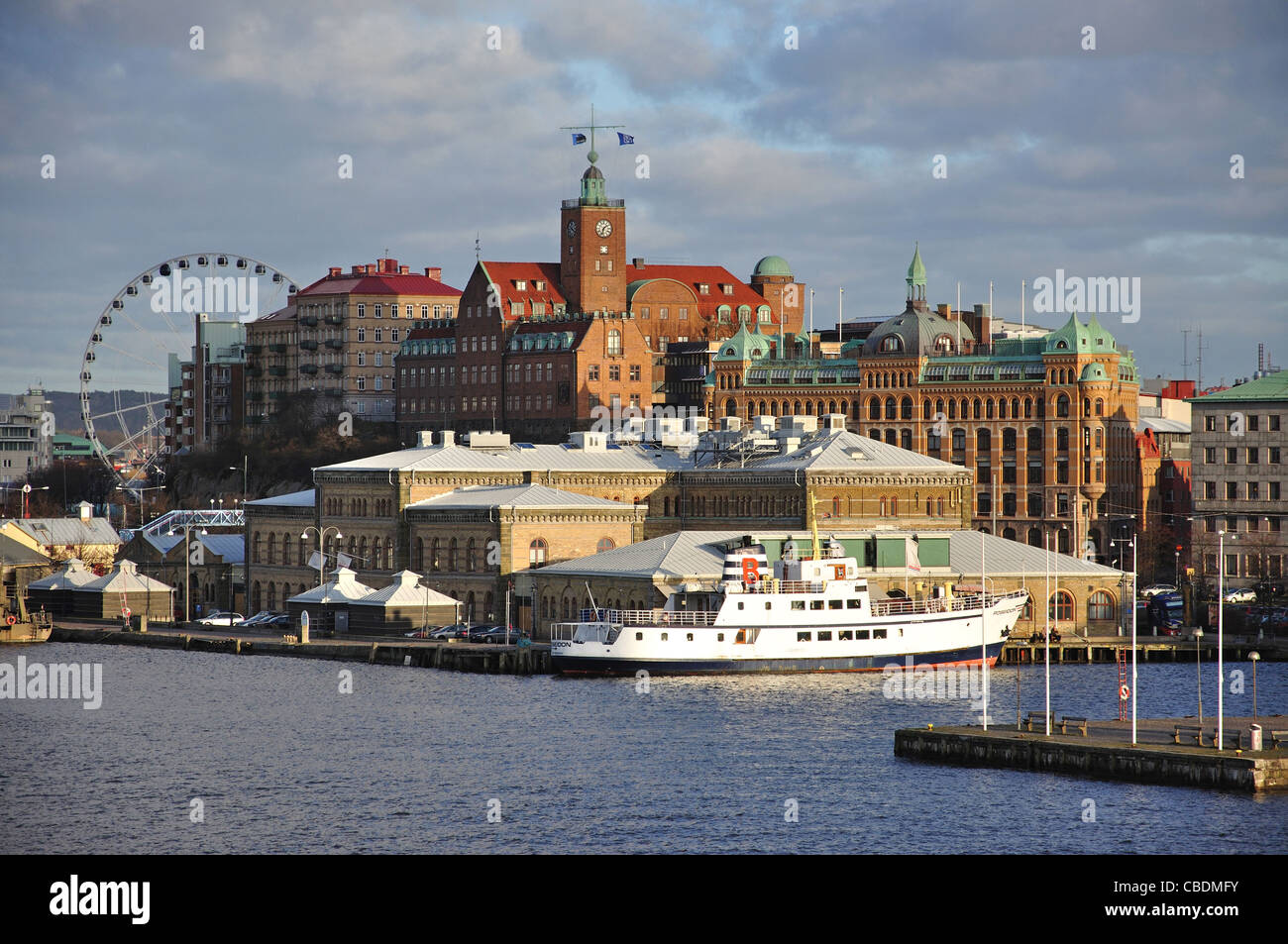 El puerto de Gotemburgo, en Gotemburgo, en la provincia de Västergötland & Bohuslän, Reino de Suecia Foto de stock
