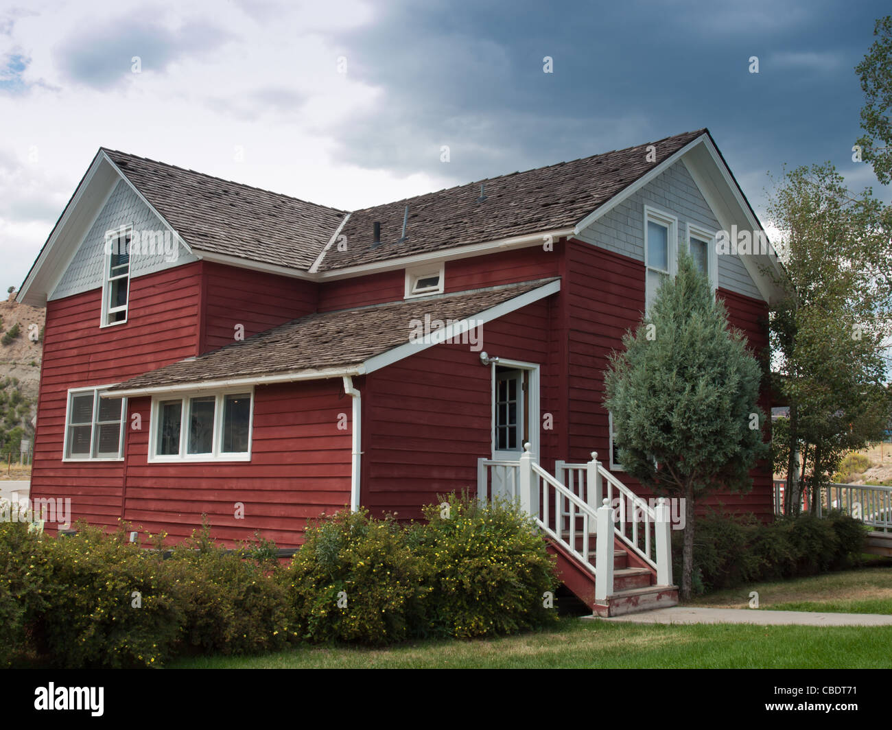 Casa Roja en Eagle, Colorado. Esta casa se convirtió en el centro de bienvenida y museo