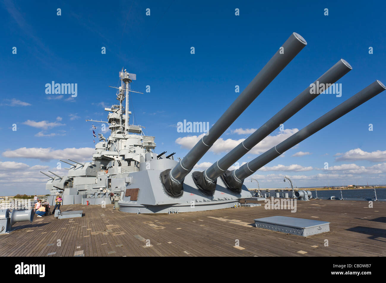 El acorazado USS Alabama Memorial Park atracción turística en Mobile Alabama Foto de stock