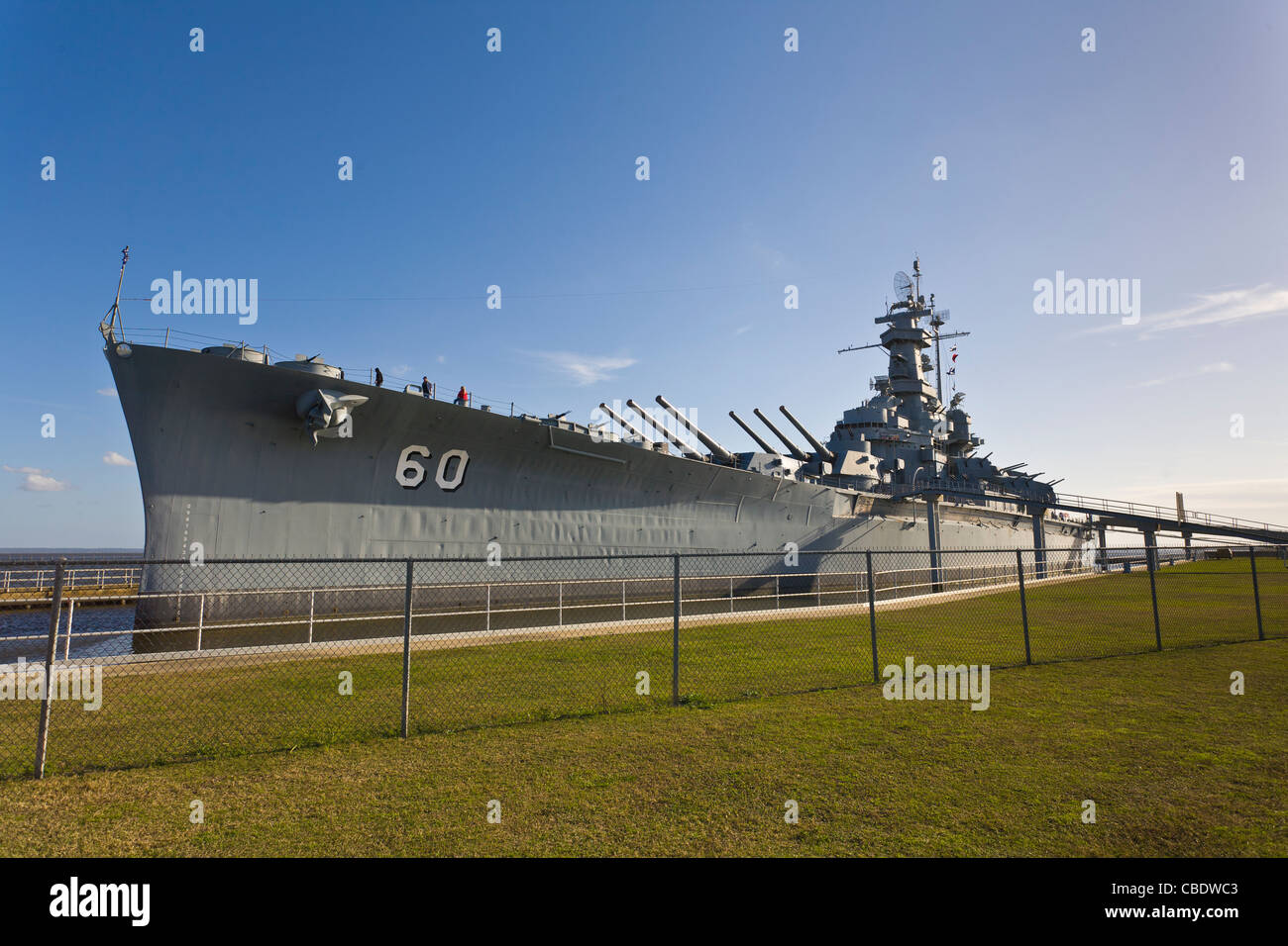 El acorazado USS Alabama Memorial Park atracción turística en Mobile Alabama Foto de stock