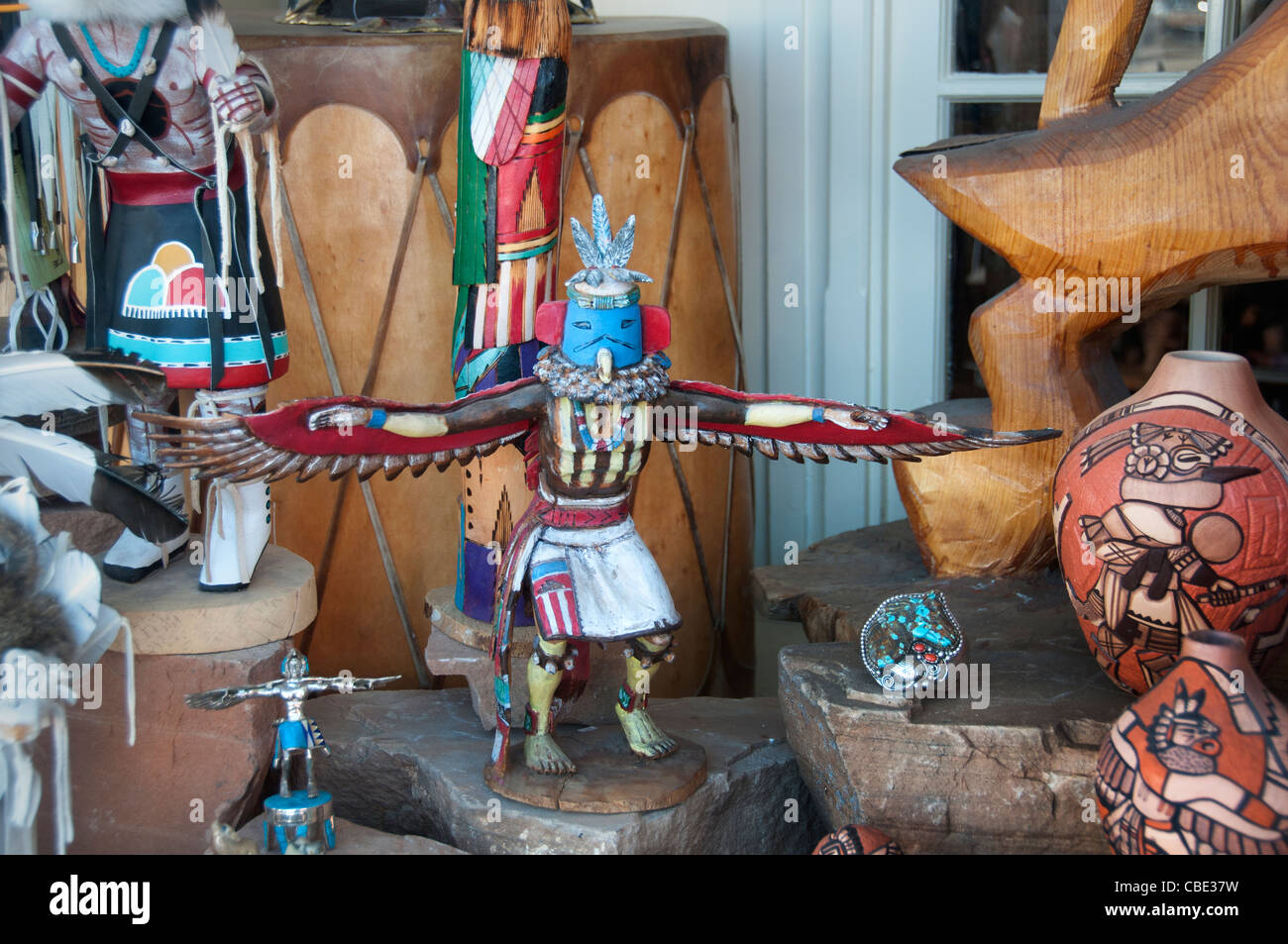 Kingman Route 66 tienda de arte india hopi indios nativos americanos de Arizona Foto de stock