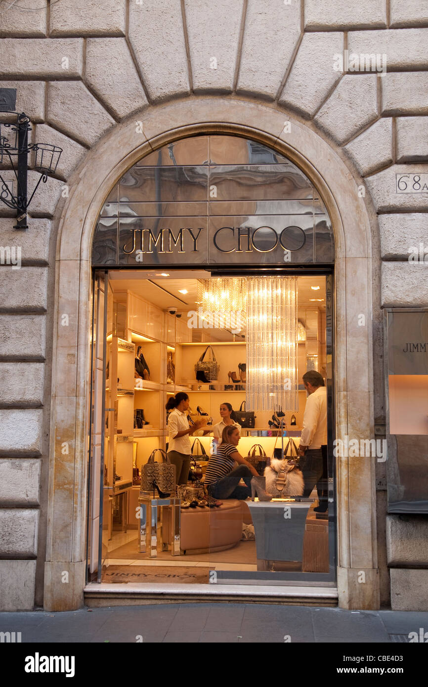 Jimmy Choo, Zapatería, Via dei Condotti; Roma, Italia Fotografía de stock -  Alamy
