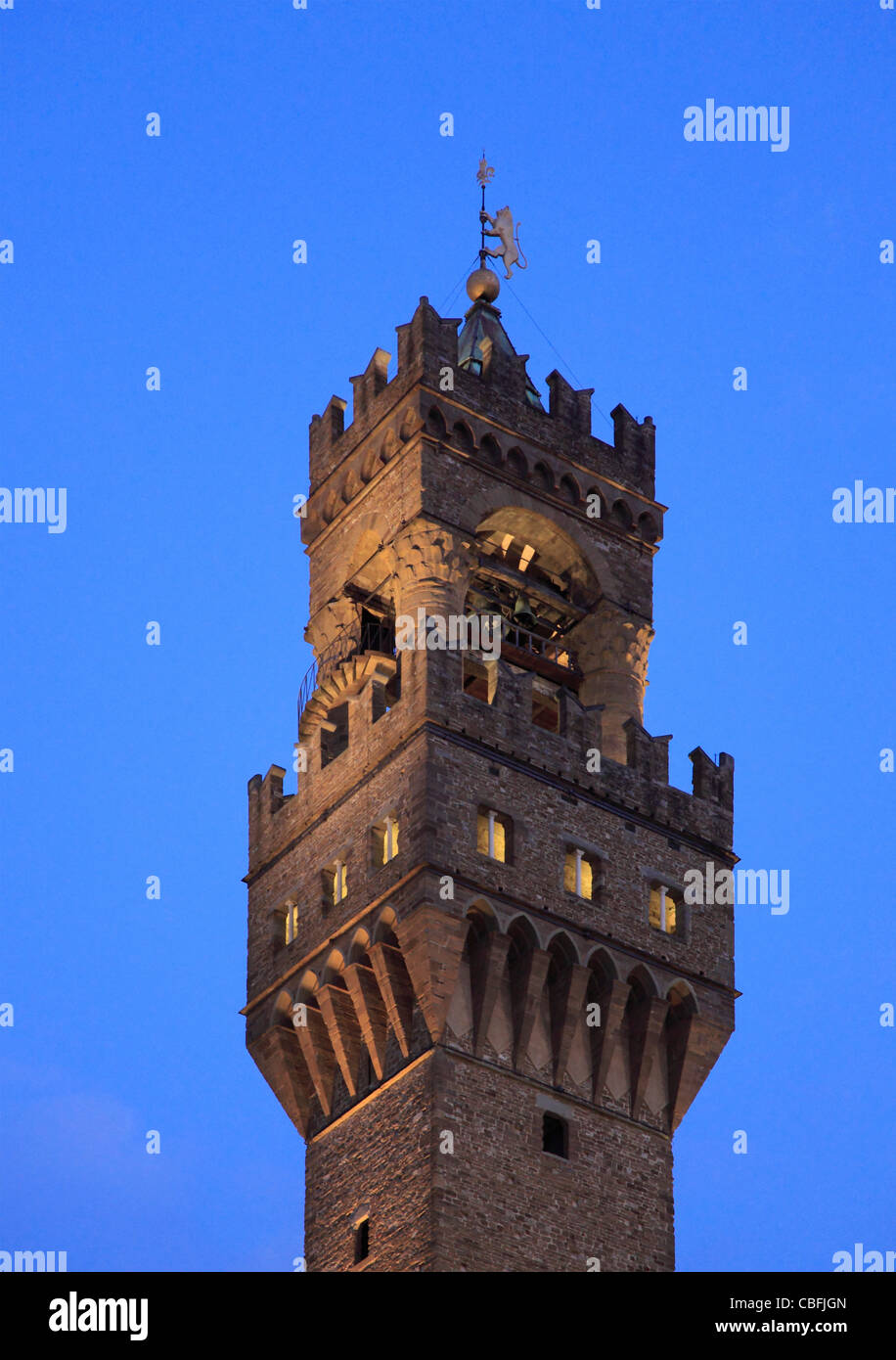 Italia, Toscana, Florencia, Palazzo Vecchio, el Palacio Viejo, Foto de stock