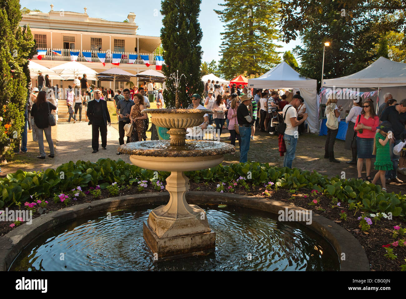 París a Provenza en Como casa histórica mansión en South Yarra, festival francés en Melbourne Australia Foto de stock