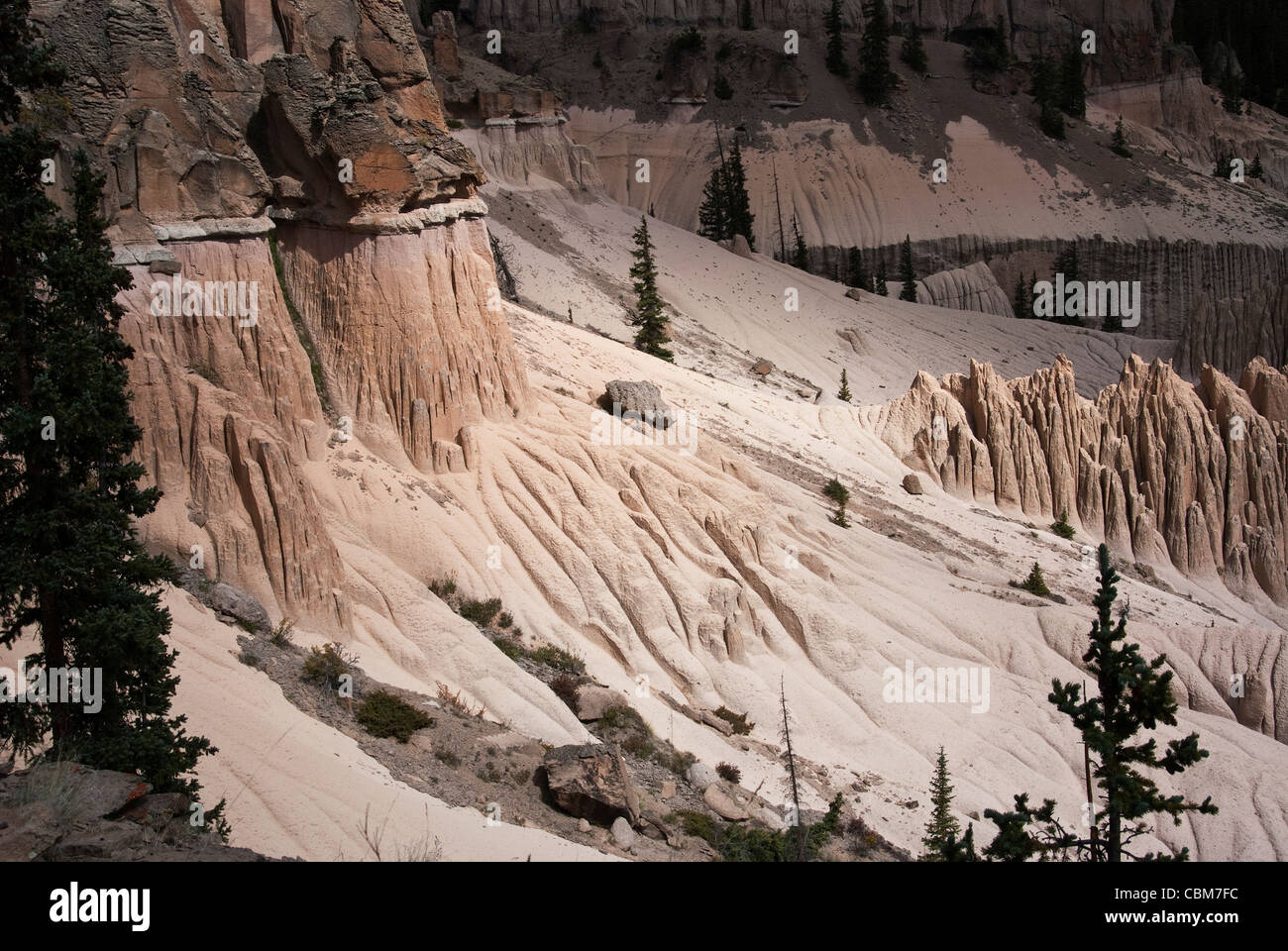 Zona geológica de Wheeler La Garita desierto Colorado, EE.UU. Foto de stock