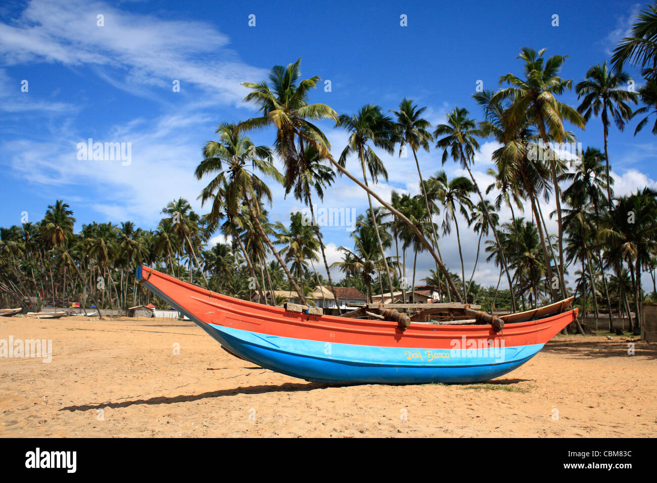 Catarmaran Wadduwa Beach Sri Lanka Asia Foto de stock