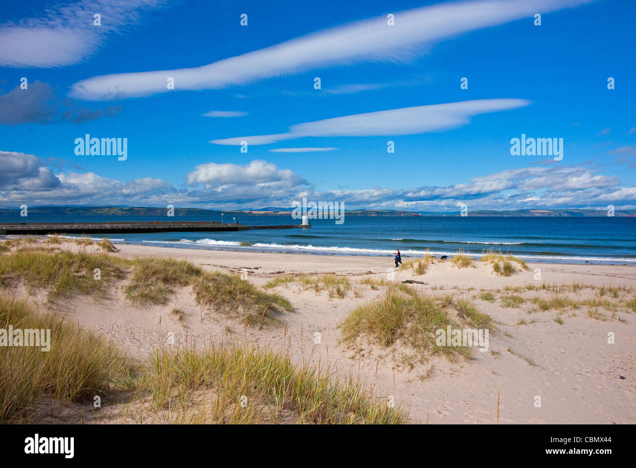 La playa de Nairn, Inverness, región de tierras altas, Escocia Foto de stock