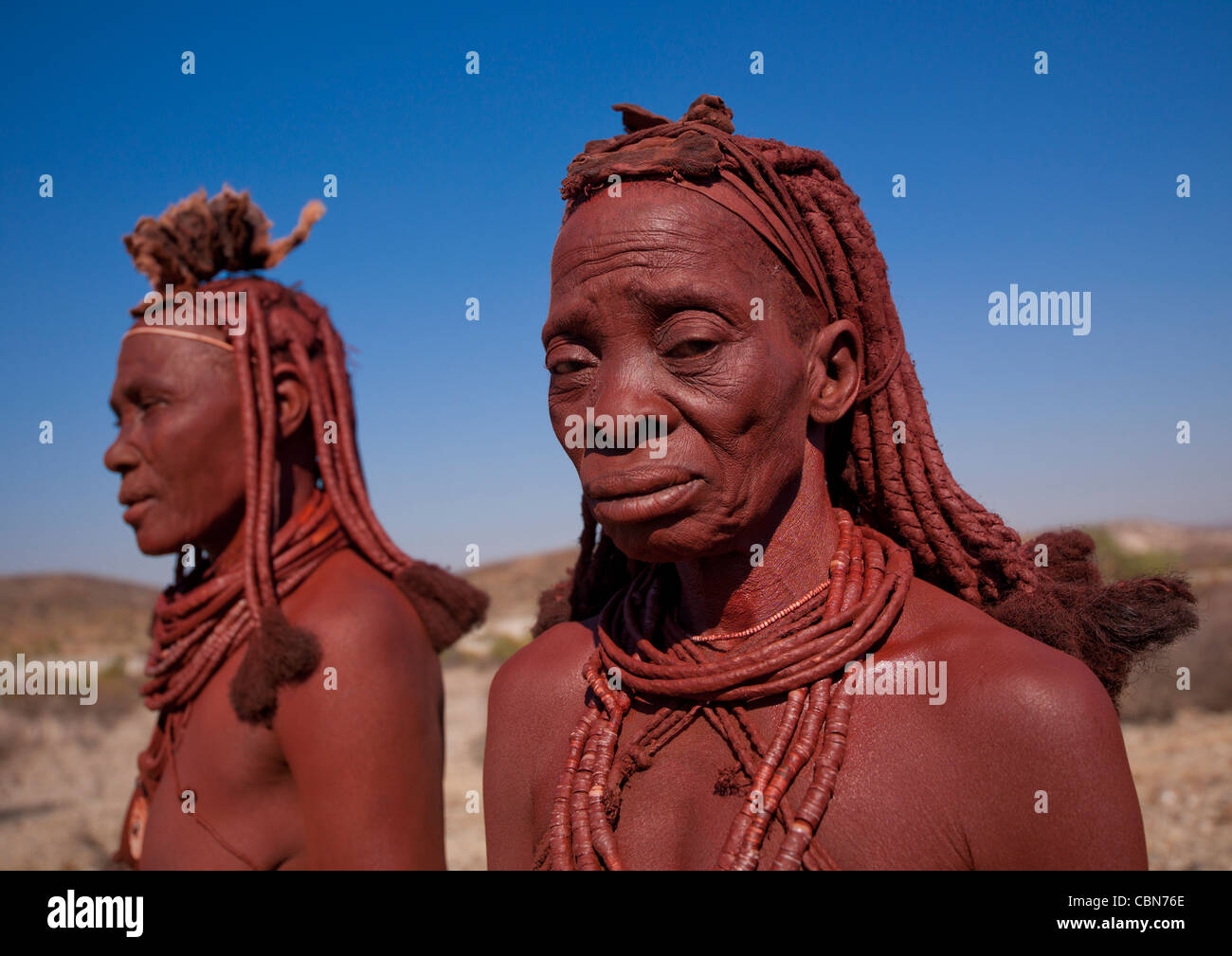 Las mujeres Himba, Angola Foto de stock
